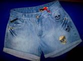 Short customizado caveira